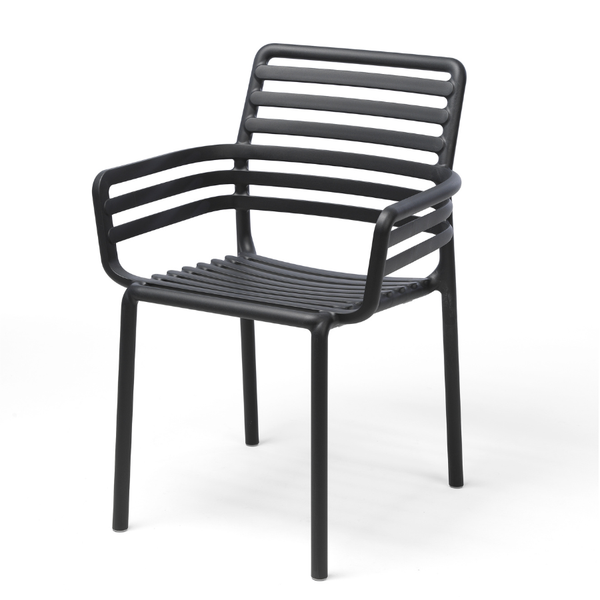 NARDI DOGA Szürke design Műanyag kültéri szék