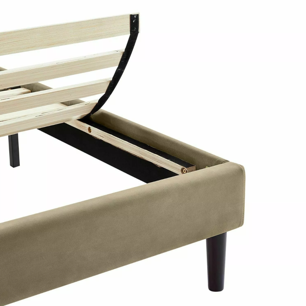 SI MONTANA 140X200 Bézs design Kárpitos ágy