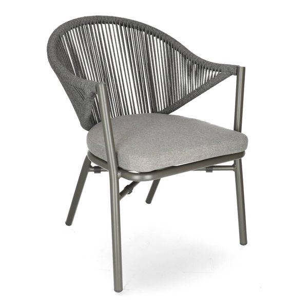 DL CUBA LIBRE Szürke design Polirattan kültéri szék