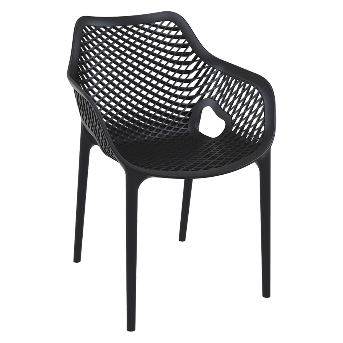 ST AIR XL Fekete modern Műanyag kültéri szék