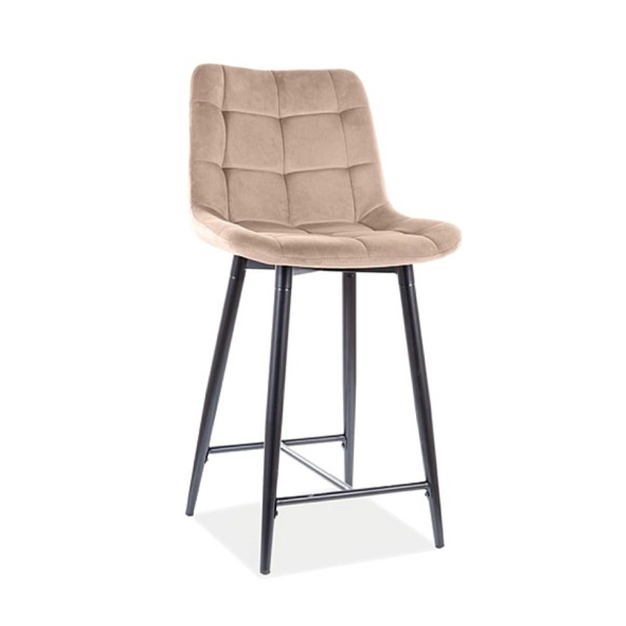 SI NONI  Bézs design Kárpitos beltéri bárszék