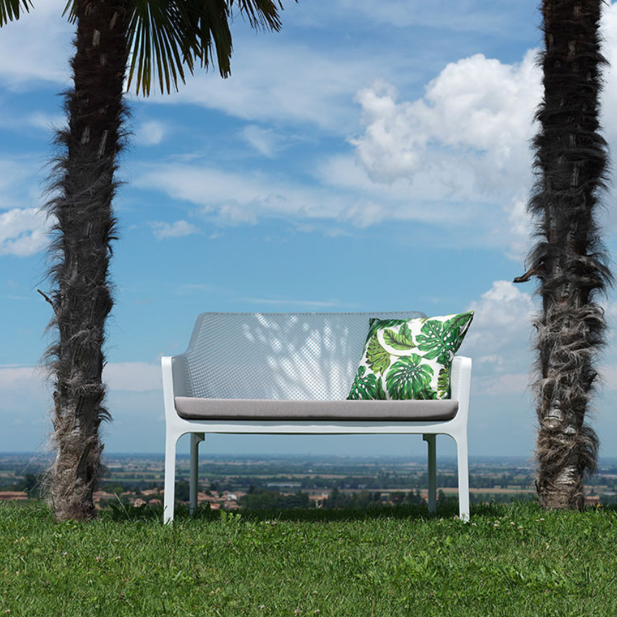 NARDI NET BENCH Fehér modern Kültéri pad