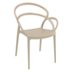 ST MILA Taupe design Műanyag kültéri szék