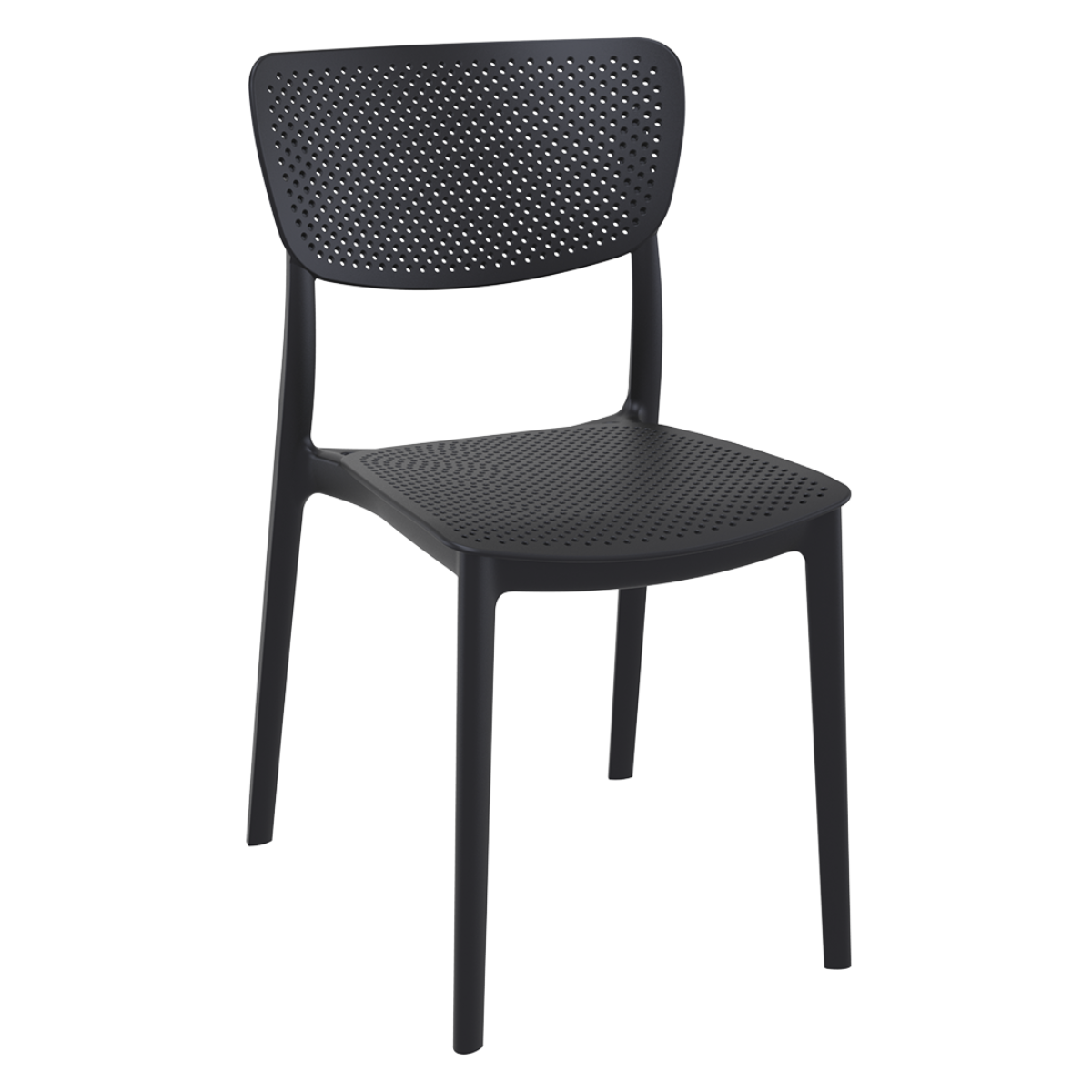 ST LUCY Fekete design Műanyag kültéri szék