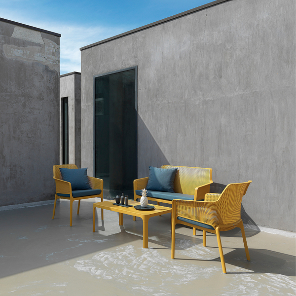 NARDI NET RELAX Sárga minimalista Műanyag kültéri szék