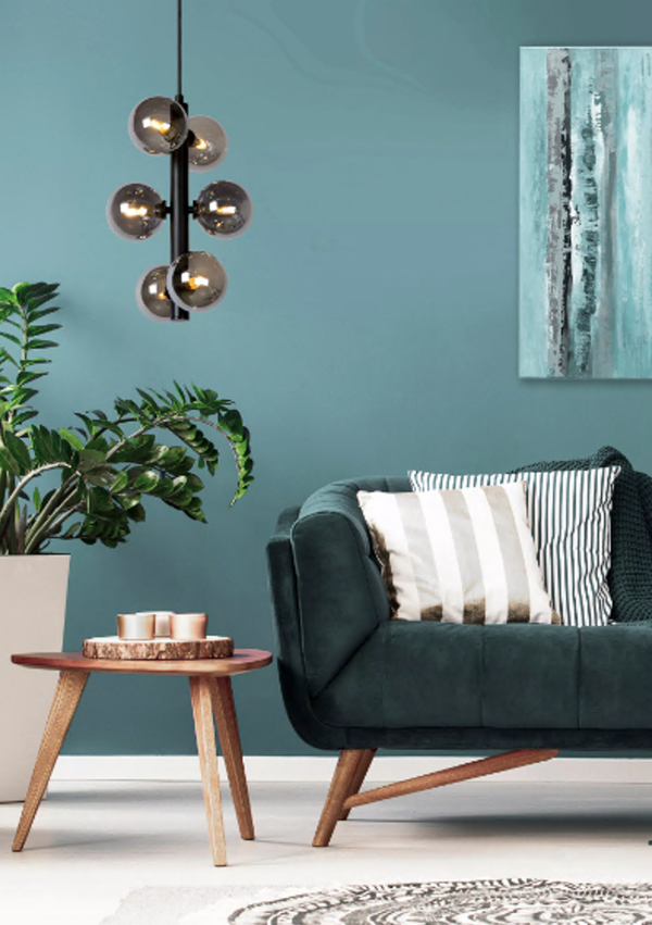 LC TYRA Fekete design Beltéri függő lámpa