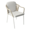 DL ARON Fehér design Polirattan kültéri szék