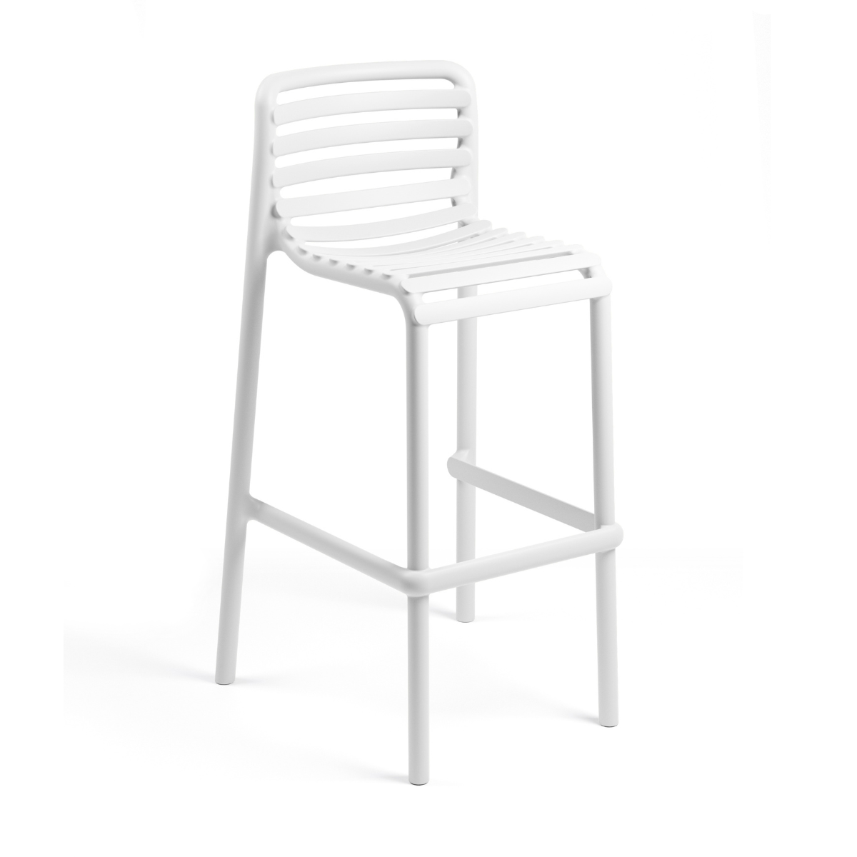 NARDI DOGA STOOL Fehér modern Műanyag kültéri bárszék