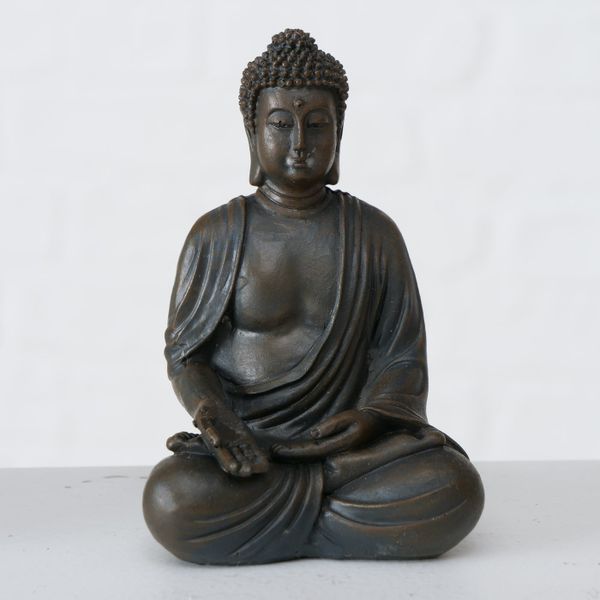B BUDDHA  FIGURINE Fekete design Asztali dekoráció