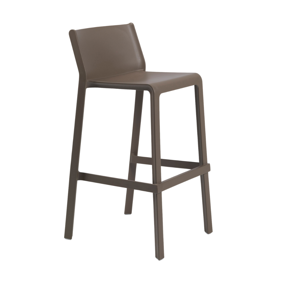 NARDI TRILL STOOL Barna design Műanyag kültéri bárszék