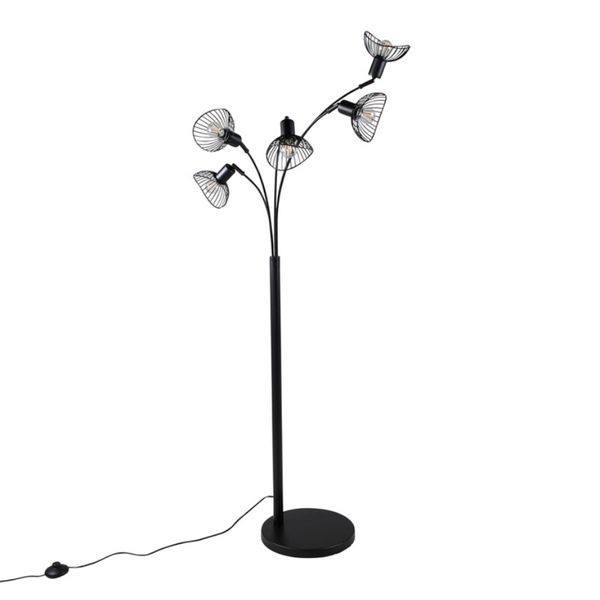 VD LISA Fekete design, modern Beltéri állólámpa