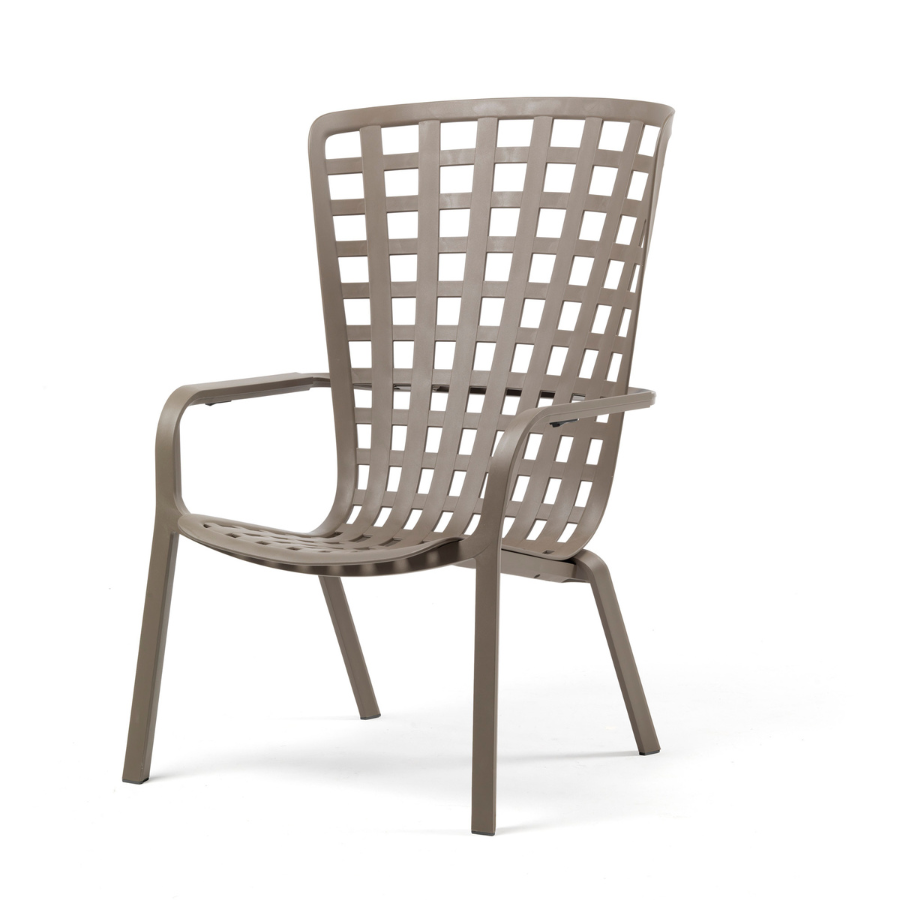 NARDI FOLIO Taupe design Műanyag kültéri szék
