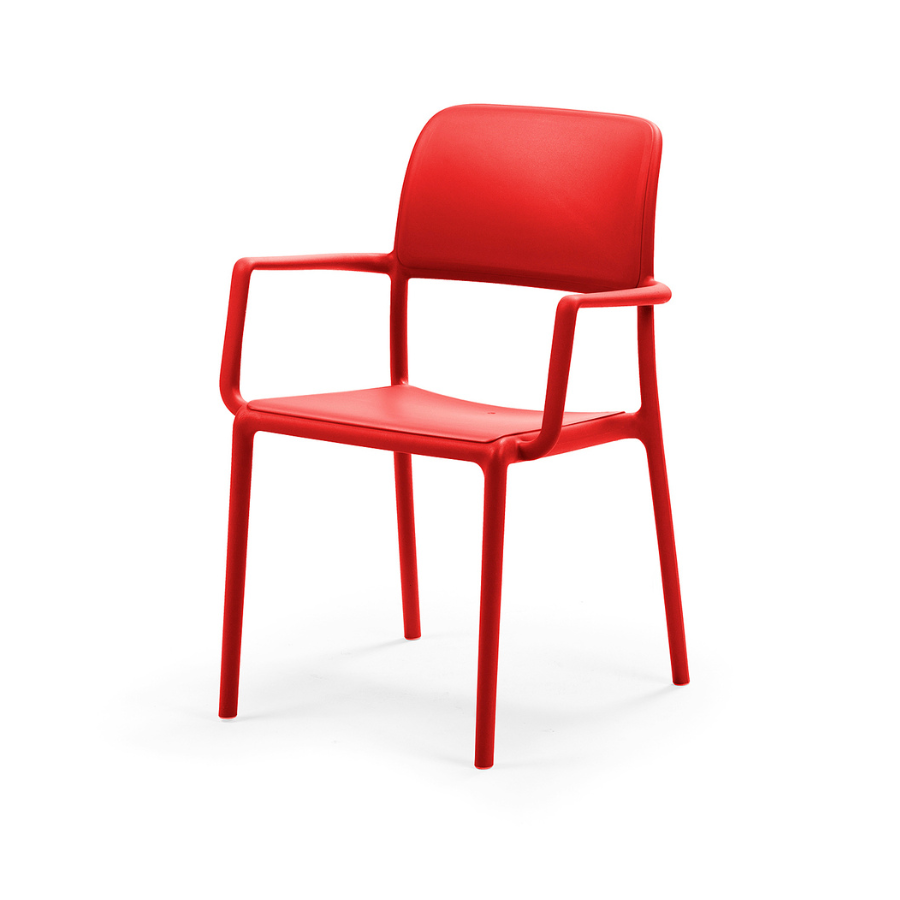 NARDI RIVA Piros klasszikus Műanyag kültéri szék