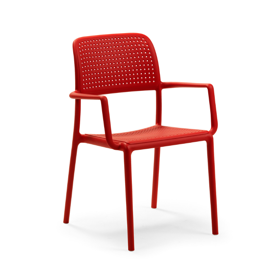NARDI BORA Piros klasszikus Műanyag kültéri szék
