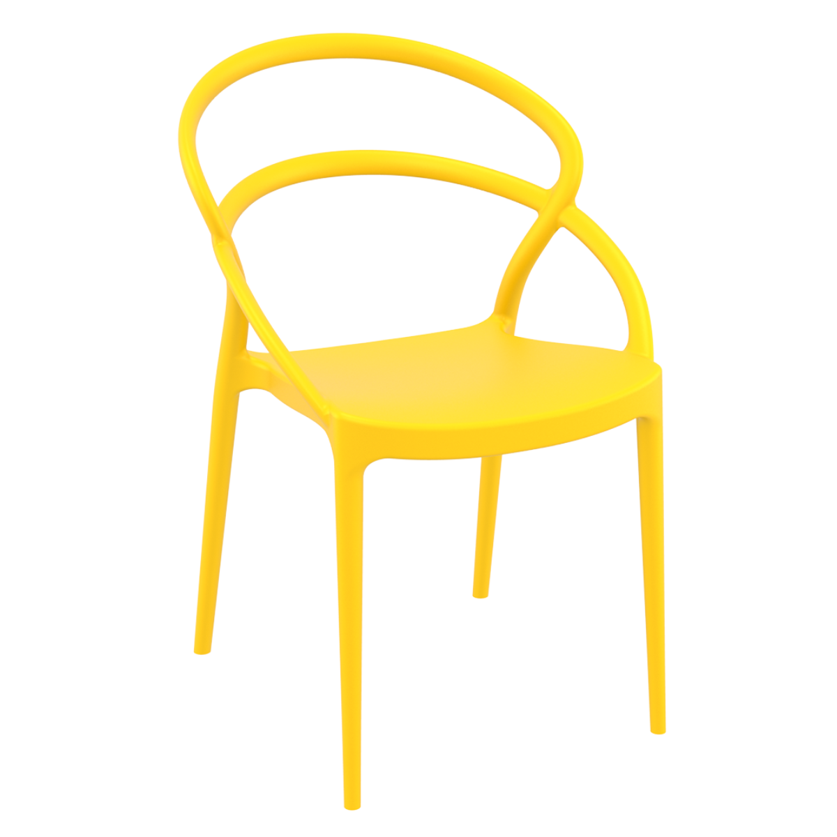 ST PIA Sárga design Műanyag kültéri szék