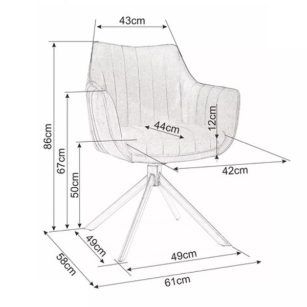 SI ZALIA Bézs design, elegáns Kárpitos beltéri szék