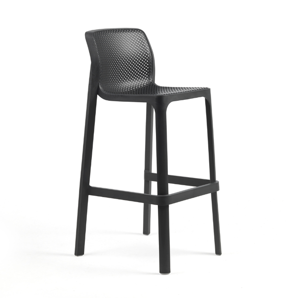 NARDI NET STOOL Szürke modern Műanyag kültéri bárszék
