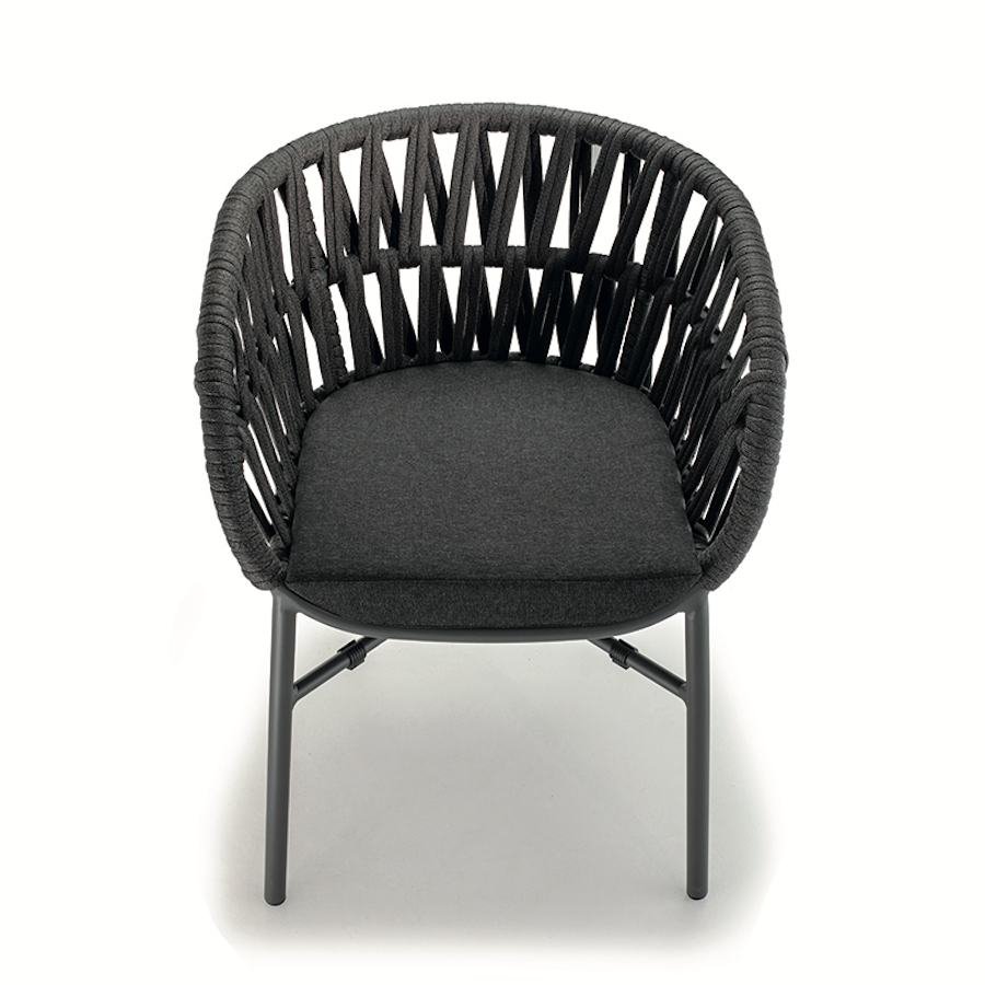 GR TAHITI Szürke design Polirattan kültéri szék