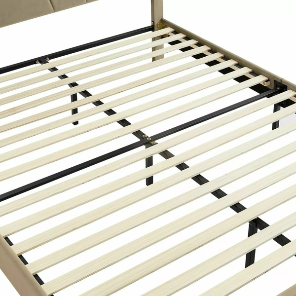 SI MONTANA 140X200 Bézs design Kárpitos ágy