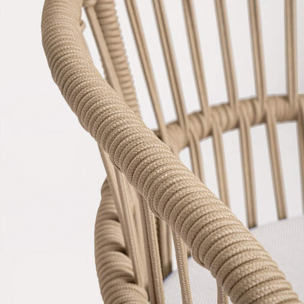 BT LASVEGAS Bézs design Polirattan kültéri bárszék