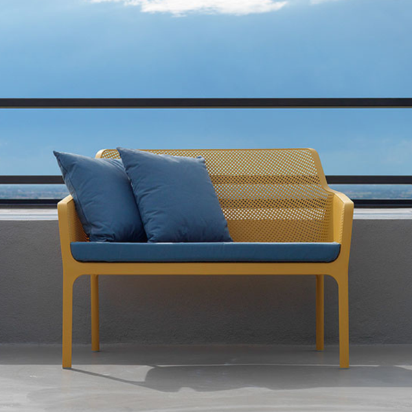 NARDI NET BENCH Sárga modern Kültéri pad