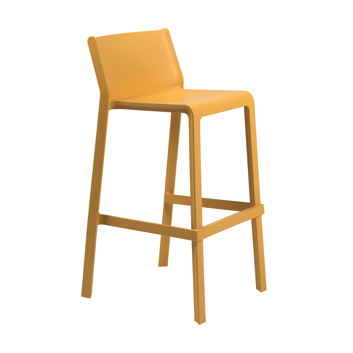 NARDI TRILL STOOL Sárga design Műanyag kültéri bárszék