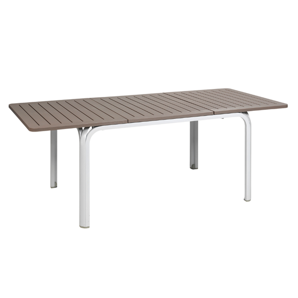 NARDI ALLORO 140-210 EXT Fehér, Taupe modern Étkezőasztal
