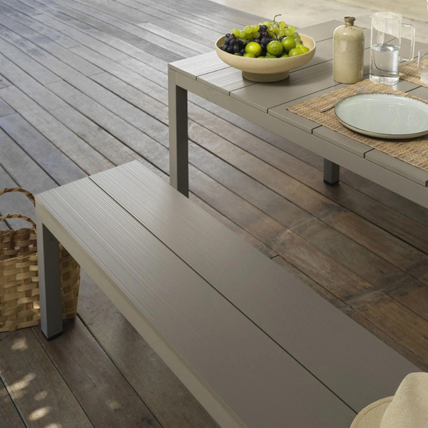 NARDI SET RIO BENCH ALU Taupe modern Kültéri szett