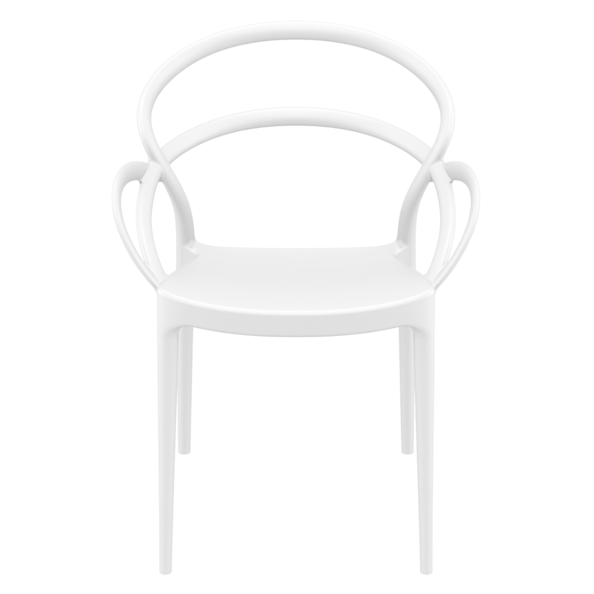 ST MILA Fehér design Műanyag kültéri szék