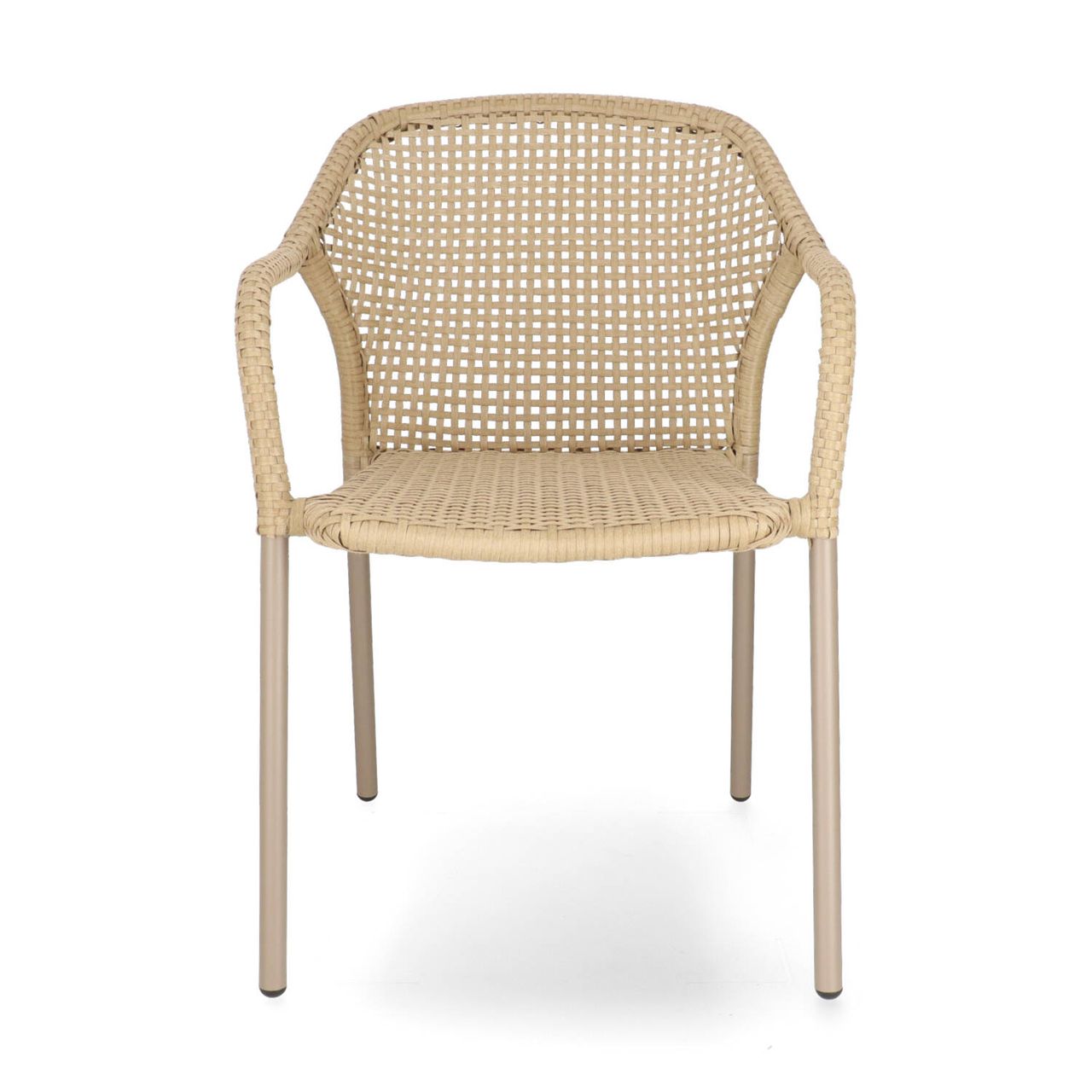 DL DELHI Taupe klasszikus Polirattan kültéri szék