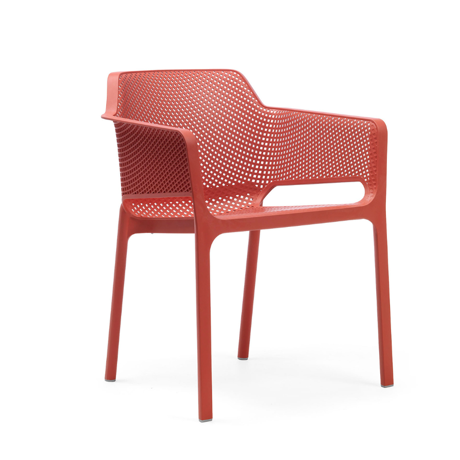 NARDI NET Piros modern Műanyag kültéri szék