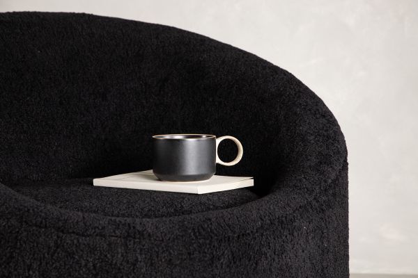 VD WALLY Fekete design, modern Kárpitos beltéri fotel