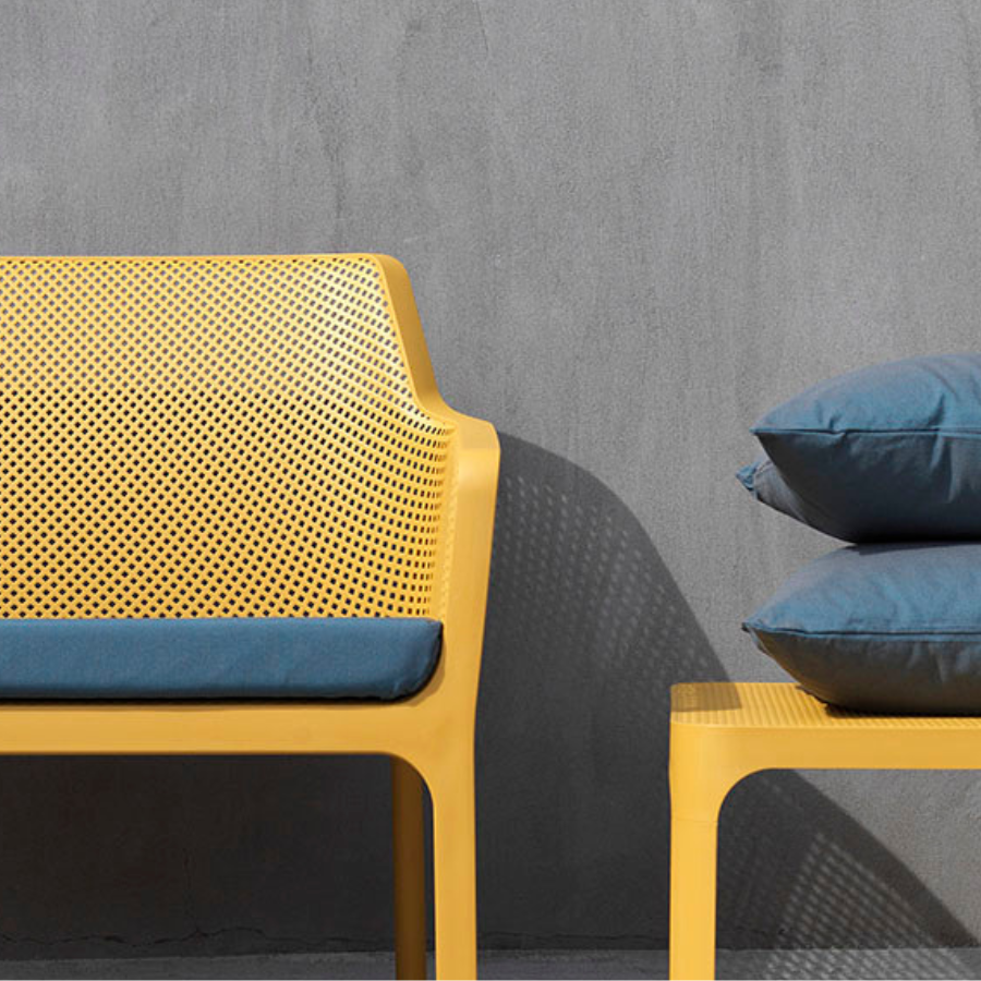 NARDI NET BENCH Sárga modern Kültéri pad