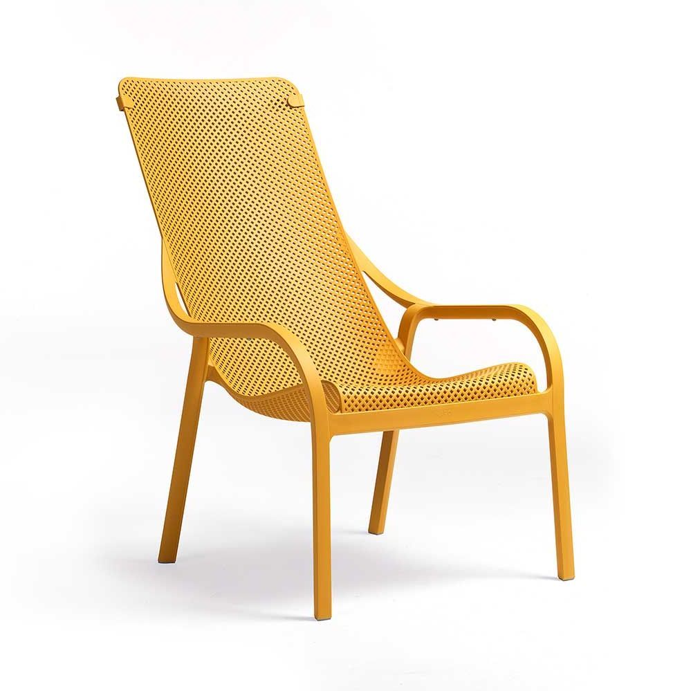 NARDI NET LOUNGE Sárga design Műanyag kültéri szék