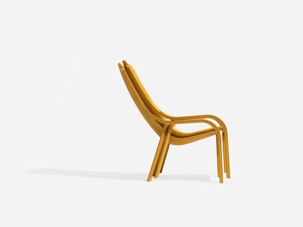 NARDI NET LOUNGE Sárga design Műanyag kültéri szék