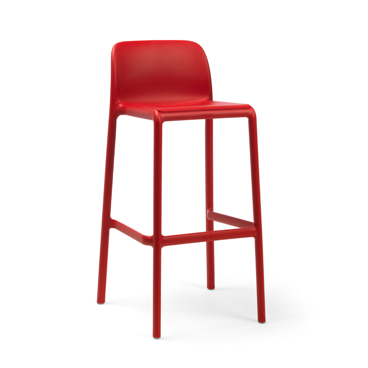 NARDI FARO Piros design Műanyag kültéri bárszék