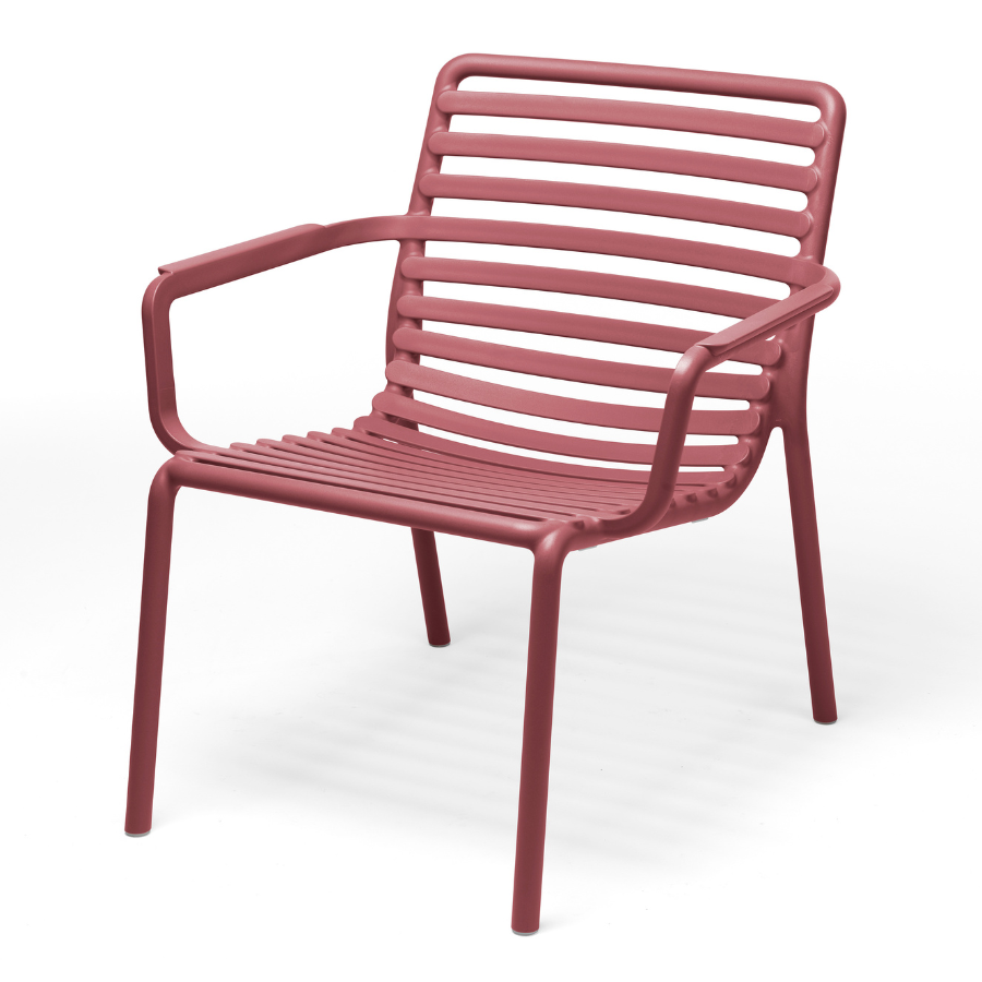 NARDI DOGA RELAX Piros design Műanyag kültéri szék