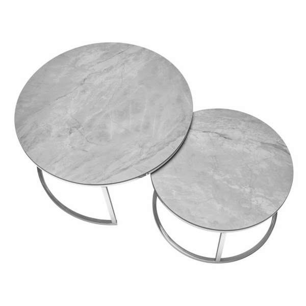 SI AREZZO Ezüst design Dohányzóasztal