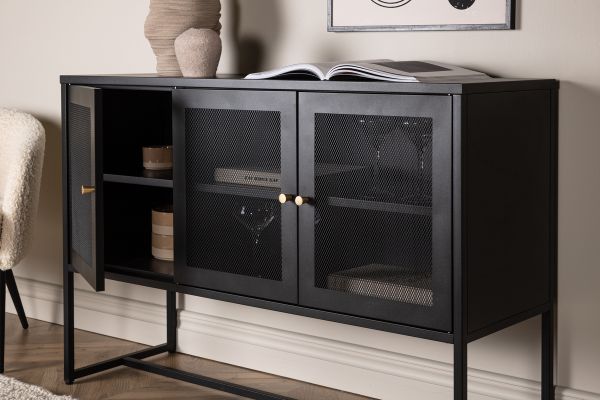 VD MILA Fekete design Konzolasztal