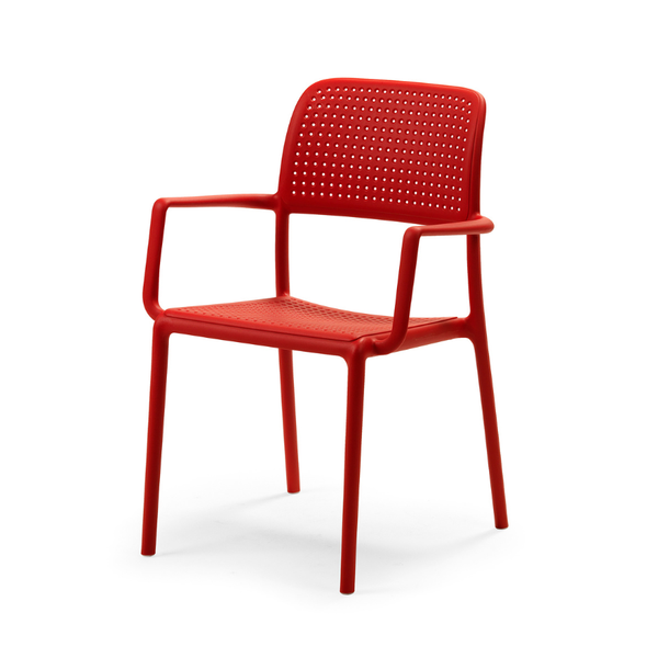 NARDI BORA Piros klasszikus Műanyag kültéri szék
