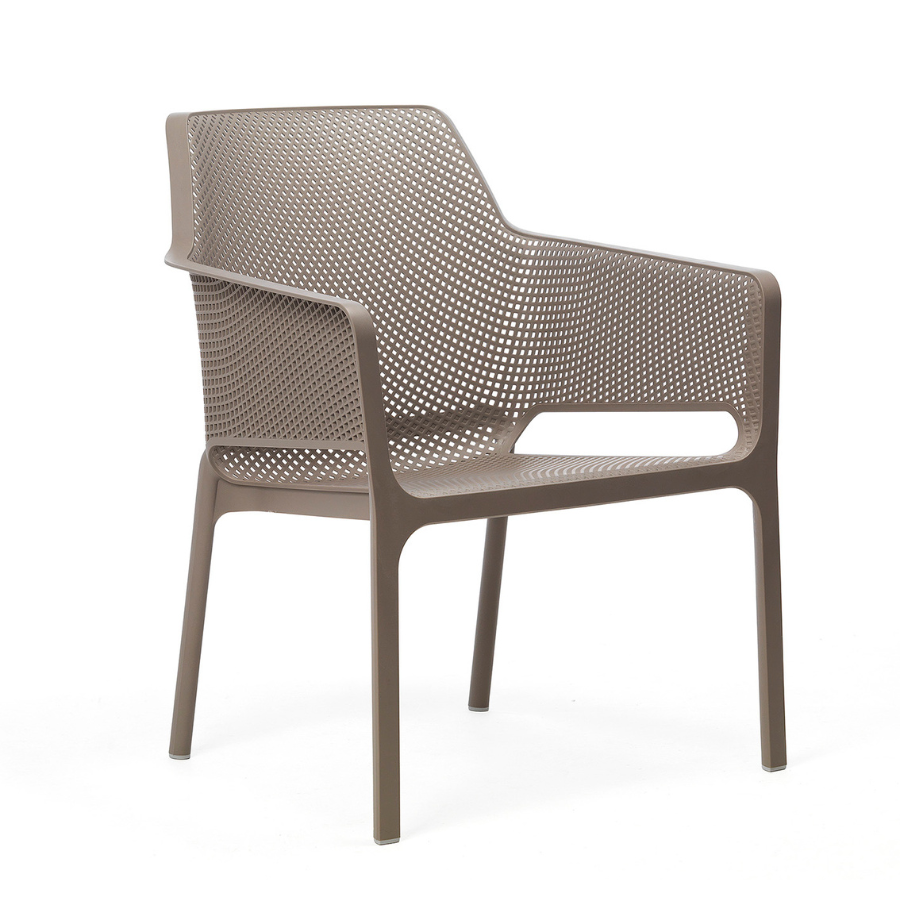 NARDI NET RELAX Taupe minimalista Műanyag kültéri szék