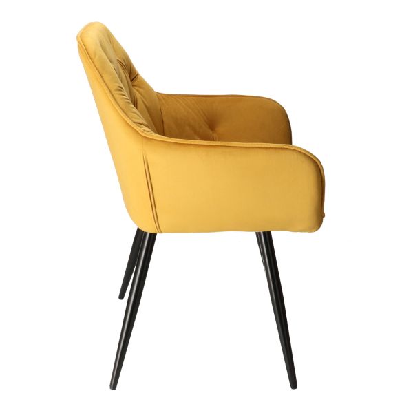 DL CHERRY Sárga design, elegáns Kárpitos beltéri szék