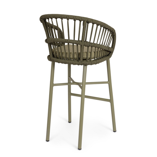 BT LASVEGAS Oliva design Polirattan kültéri bárszék