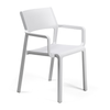 NARDI TRILL ARMCHAIR Fehér minimalista Műanyag kültéri szék