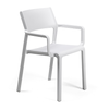 NARDI TRILL ARMCHAIR Fehér minimalista Műanyag kültéri szék