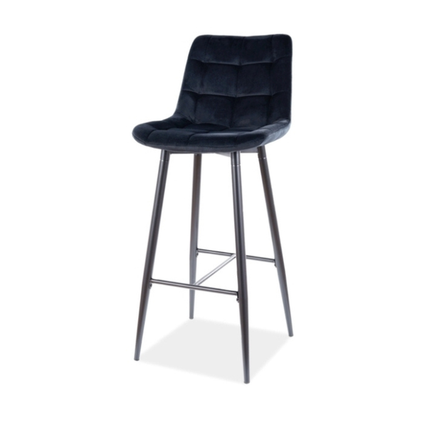 SI NONI  Fekete design Kárpitos beltéri bárszék