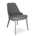 DL ARO S Taupe minimalista Tessil betétes kültéri szék