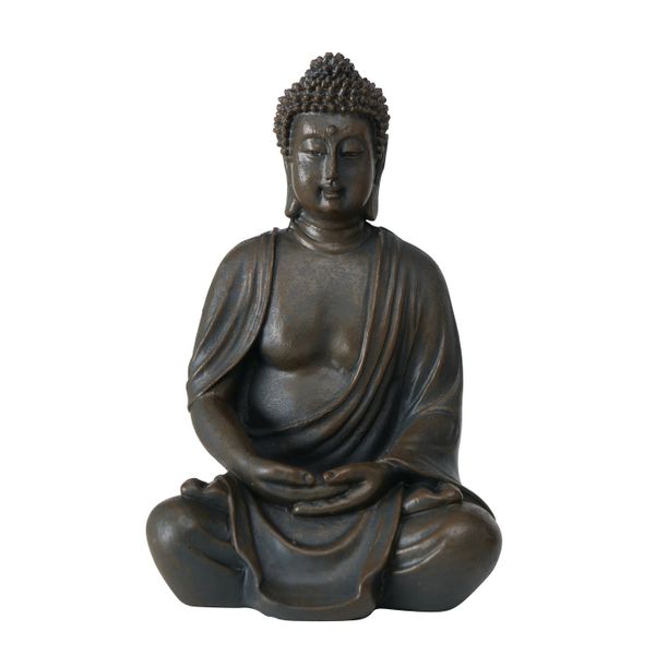 B BUDDHA FIGURINE 2 Fekete design Asztali dekoráció