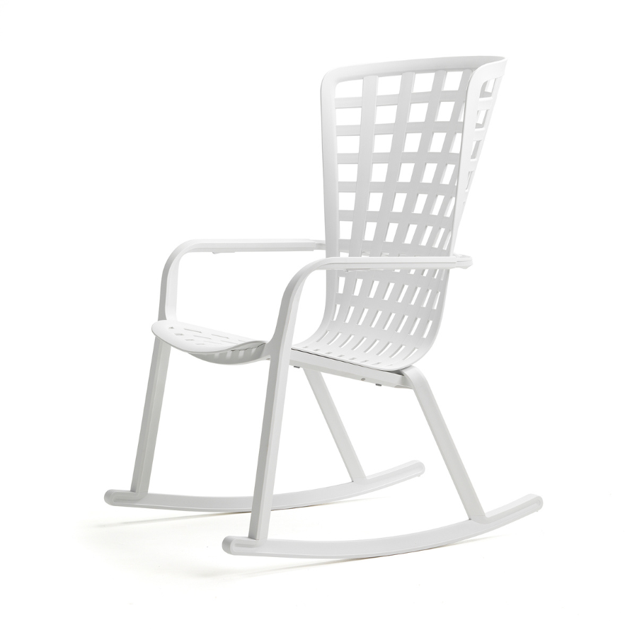 NARDI FOLIO ROCKING Fehér design Műanyag kültéri szék