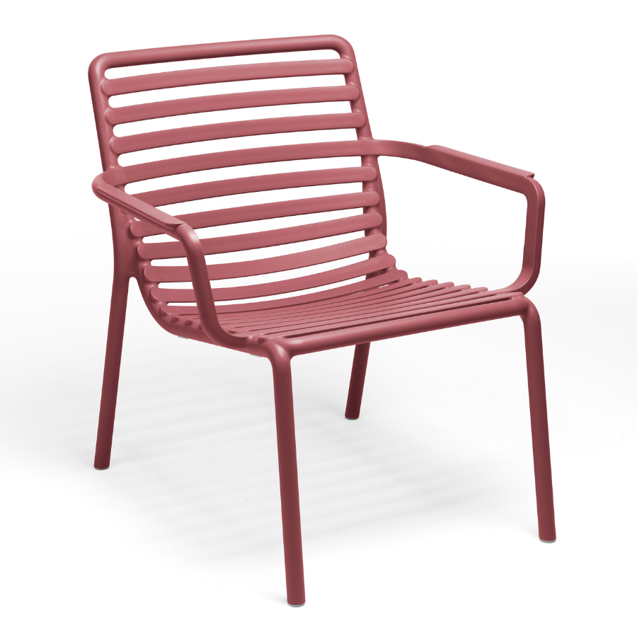 NARDI DOGA RELAX Piros design Műanyag kültéri szék
